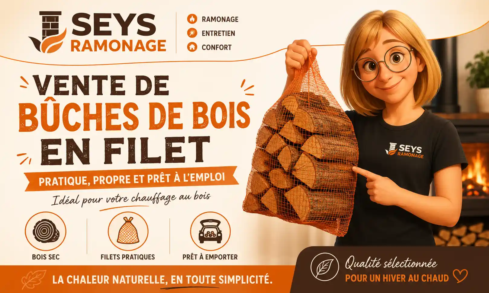 Vente de filets de bois