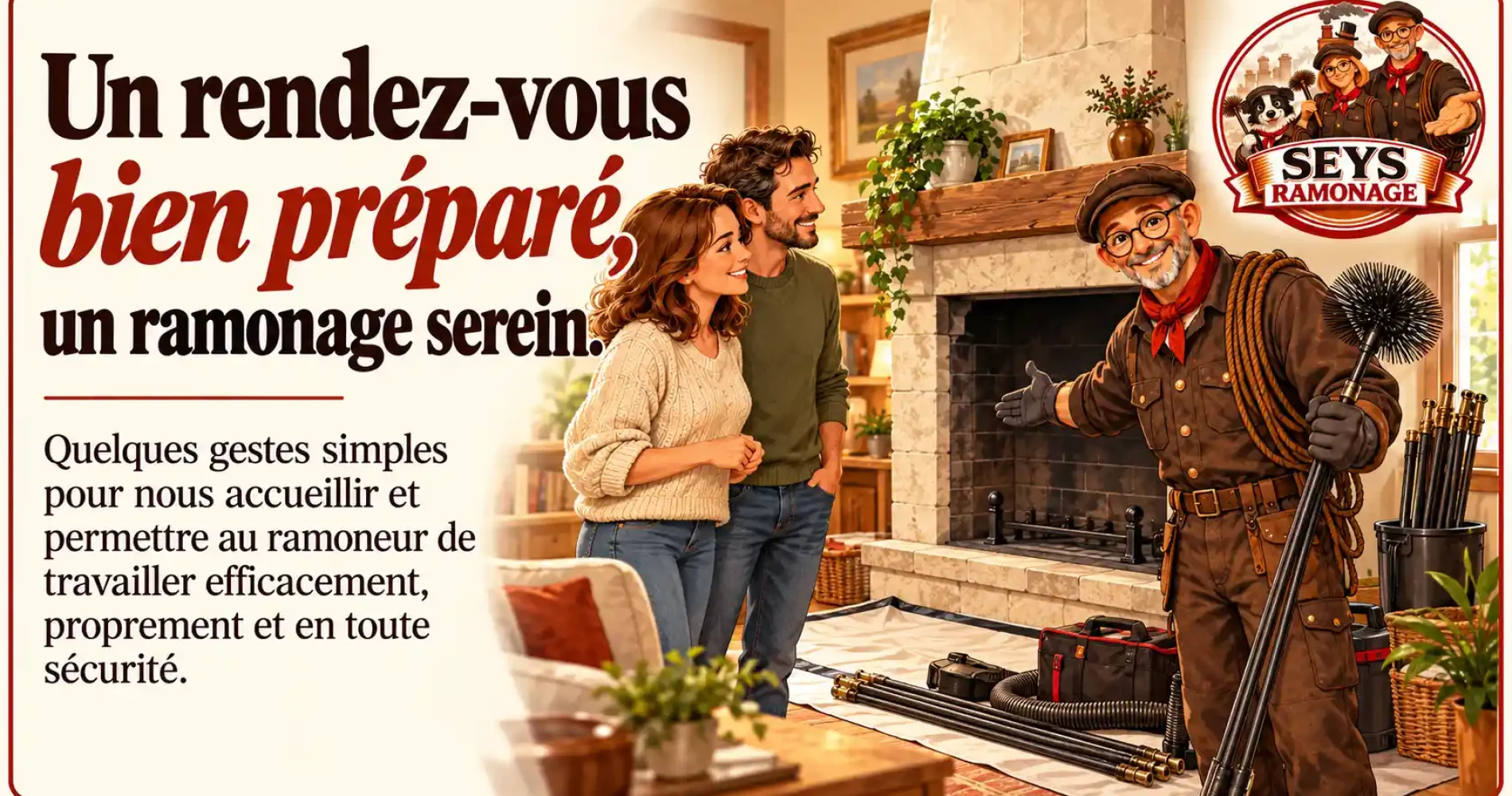 Un rendez-vous bien préparé, un ramonage serein.